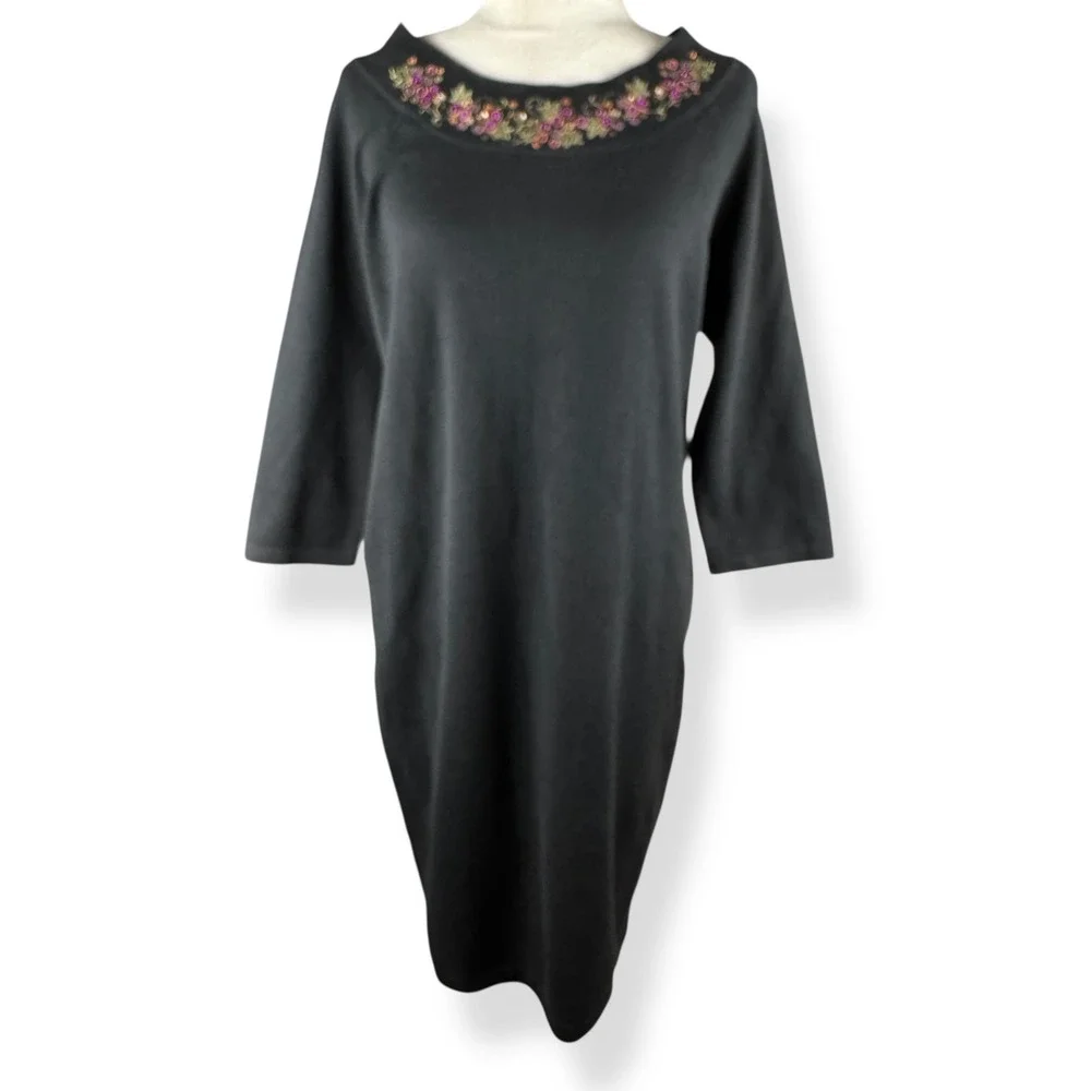 Bob Mackie Wearable Art Womens Size Small Knit Sweater Dress Embellished Jeweled - Picture 16 of 16